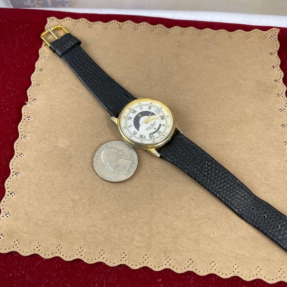 Vintage Andre Bouche Moon Phase Day Date Watch - Picture 3 of 5